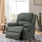 Fauteuil inclinable manuel en cuir végétalien à dossier inclinable