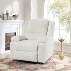 Fauteuil inclinable manuel en cuir végétalien à dossier inclinable