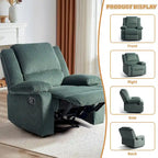 Fauteuil inclinable manuel en cuir végétalien à dossier inclinable