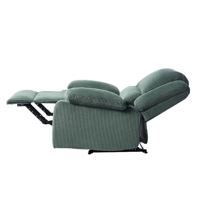 Fauteuil inclinable manuel en cuir végétalien à dossier inclinable