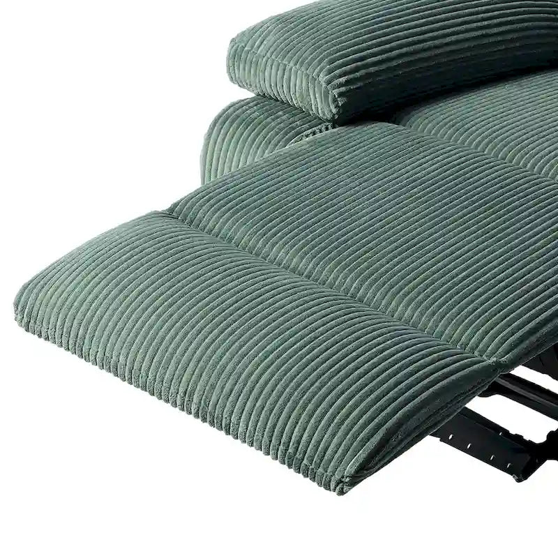Fauteuil inclinable manuel en cuir végétalien à dossier inclinable