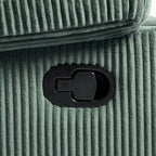 Fauteuil inclinable manuel en cuir végétalien à dossier inclinable
