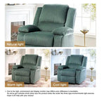 Fauteuil inclinable manuel en cuir végétalien à dossier inclinable