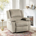 Fauteuil inclinable manuel en cuir végétalien à dossier inclinable