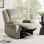 Fauteuil inclinable manuel en cuir végétalien à dossier inclinable
