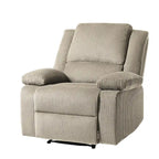 Fauteuil inclinable manuel en cuir végétalien à dossier inclinable