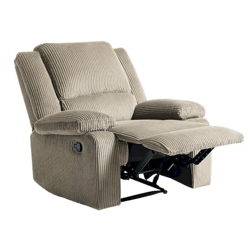 Fauteuil inclinable manuel en cuir végétalien à dossier inclinable