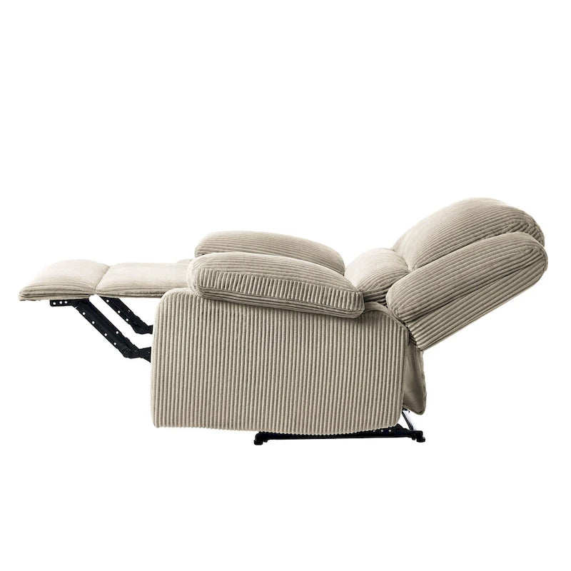 Fauteuil inclinable manuel en cuir végétalien à dossier inclinable