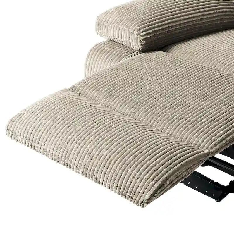 Fauteuil inclinable manuel en cuir végétalien à dossier inclinable