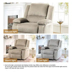 Fauteuil inclinable manuel en cuir végétalien à dossier inclinable