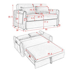 Canapé convertible moderne en velours avec 2 oreillers