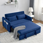 Canapé convertible moderne en velours avec 2 oreillers