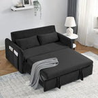 Canapé convertible moderne en velours avec 2 oreillers