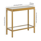 Table d'appoint rectangulaire large Alexis 24