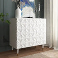 Bahut 2 portes Clihome, meuble de rangement brillant, meuble d'appoint pour équipement multimédia