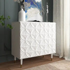Bahut 2 portes Clihome, meuble de rangement brillant, meuble d'appoint pour équipement multimédia