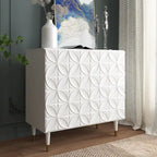 Bahut 2 portes Clihome, meuble de rangement brillant, meuble d'appoint pour équipement multimédia