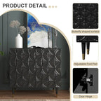 Bahut 2 portes Clihome, meuble de rangement brillant, meuble d'appoint pour équipement multimédia