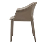 Chaise de salle à manger Callie en cuir recyclé avec accoudoirs