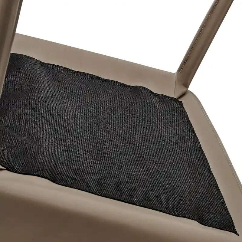 Chaise de salle à manger Callie en cuir recyclé avec accoudoirs