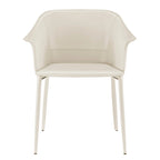 Chaise de salle à manger Callie en cuir recyclé avec accoudoirs