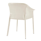 Chaise de salle à manger Callie en cuir recyclé avec accoudoirs