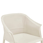 Chaise de salle à manger Callie en cuir recyclé avec accoudoirs