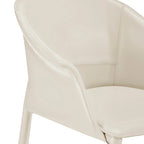 Chaise de salle à manger Callie en cuir recyclé avec accoudoirs