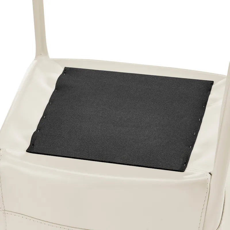 Chaise de salle à manger Callie en cuir recyclé avec accoudoirs