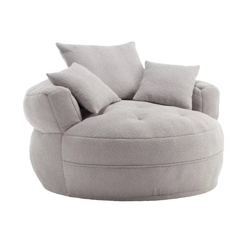 Canapé circulaire large d'intérieur et fauteuil paresseux