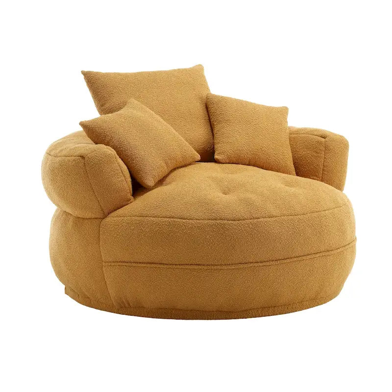 Canapé circulaire large d'intérieur et fauteuil paresseux