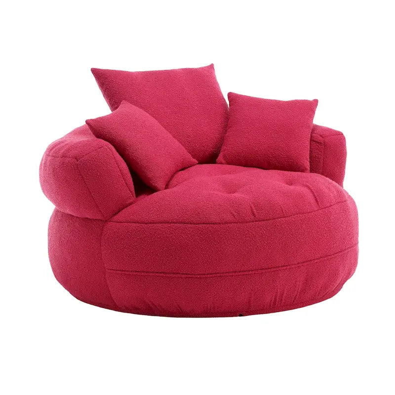 Canapé circulaire large d'intérieur et fauteuil paresseux