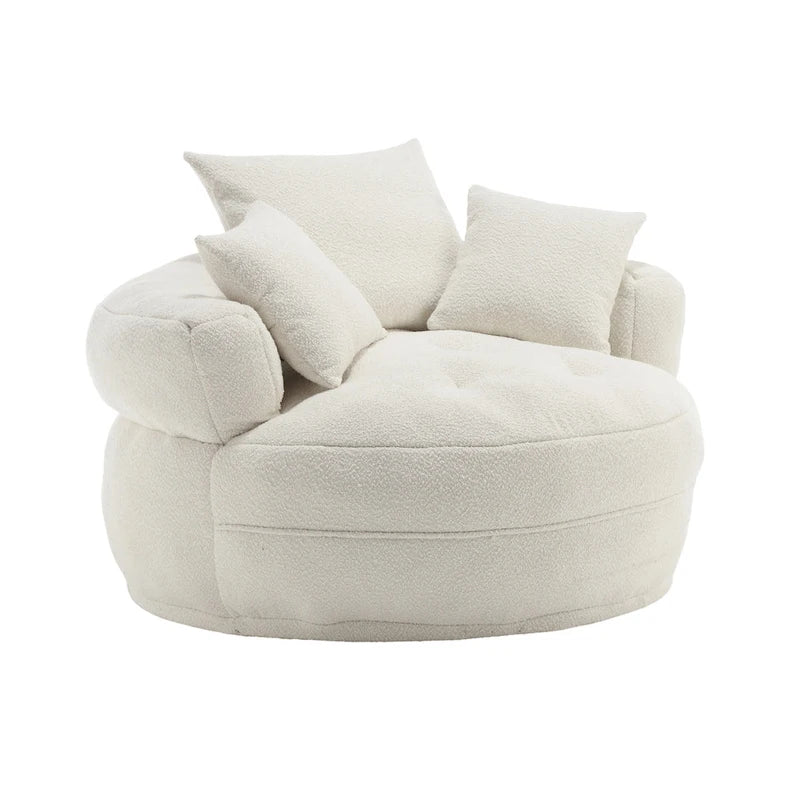 Canapé circulaire large d'intérieur et fauteuil paresseux