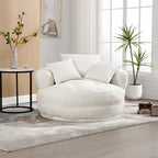 Canapé circulaire large d'intérieur et fauteuil paresseux