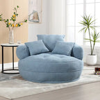 Canapé circulaire large d'intérieur et fauteuil paresseux