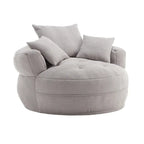 Canapé circulaire large d'intérieur et fauteuil paresseux