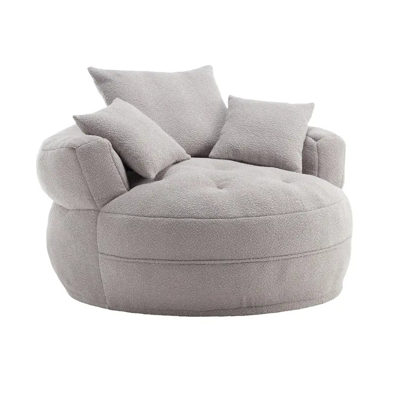 Canapé circulaire large d'intérieur et fauteuil paresseux