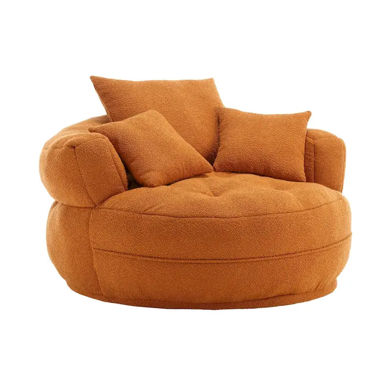 Canapé circulaire large d'intérieur et fauteuil paresseux