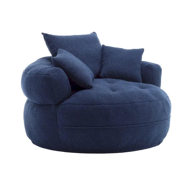 Canapé circulaire large d'intérieur et fauteuil paresseux