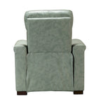 Fauteuil inclinable électrique contemporain classique en cuir véritable Alicia de 88 cm de large avec port USB