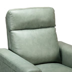Fauteuil inclinable électrique contemporain classique en cuir véritable Alicia de 88 cm de large avec port USB