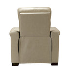 Fauteuil inclinable électrique contemporain classique en cuir véritable Alicia de 88 cm de large avec port USB