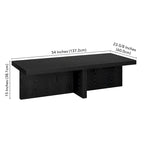 Table basse rectangulaire large Elna 54 - 54 de large