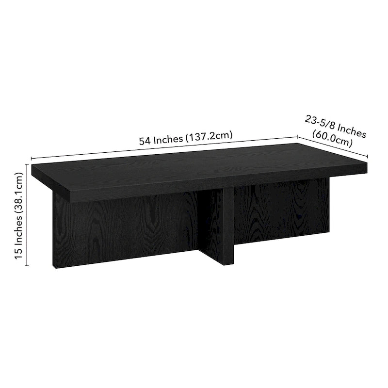 Table basse rectangulaire large Elna 54 - 54 de large