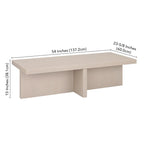 Table basse rectangulaire large Elna 54 - 54 de large