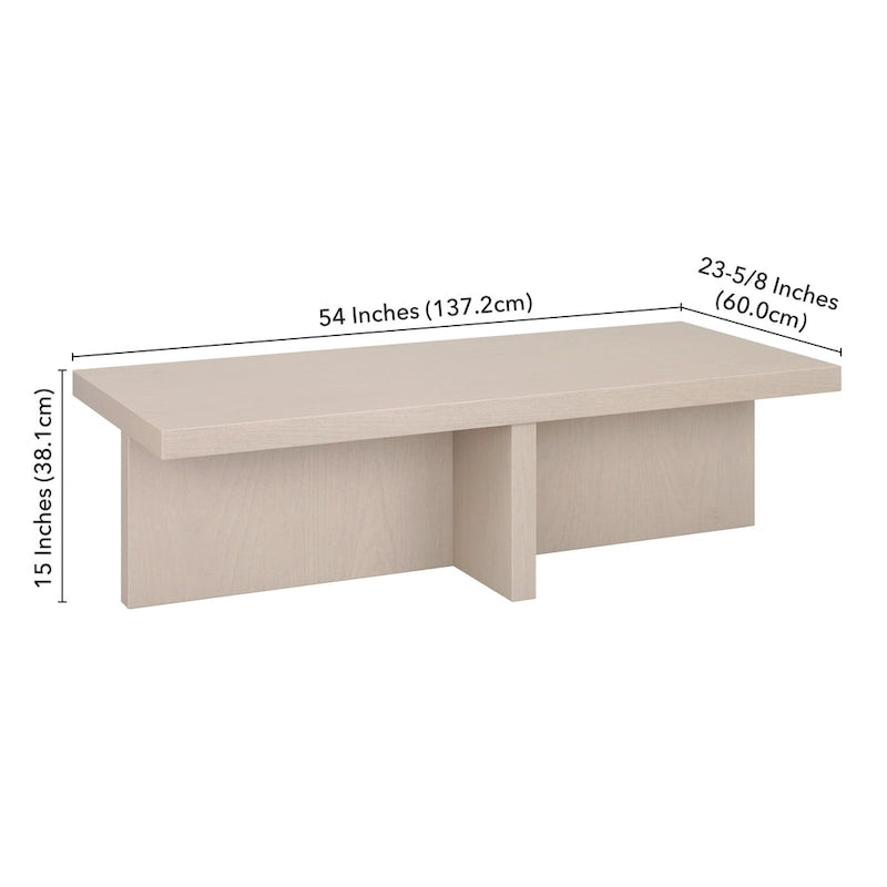 Table basse rectangulaire large Elna 54 - 54 de large