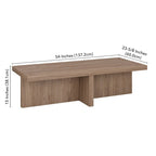 Table basse rectangulaire large Elna 54 - 54 de large