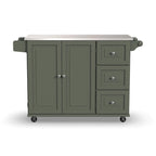 Desserte de cuisine Dolly Madison avec plateau en acier inoxydable par Homestyles