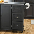 Desserte de cuisine Dolly Madison avec plateau en acier inoxydable par Homestyles