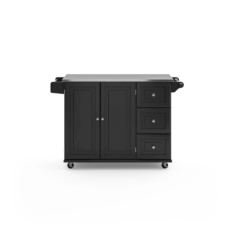 Desserte de cuisine Dolly Madison avec plateau en acier inoxydable par Homestyles